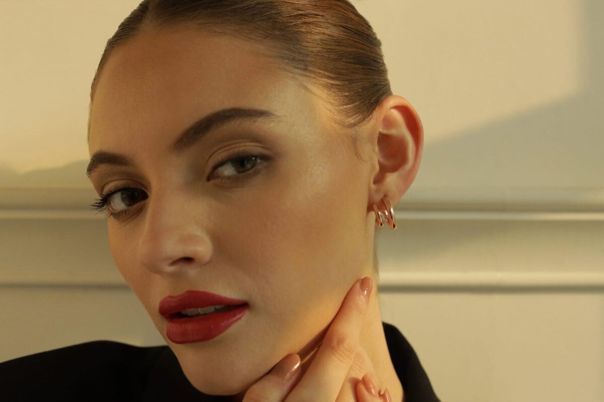 Elegant sterling silver hoop earrings for women and teens.