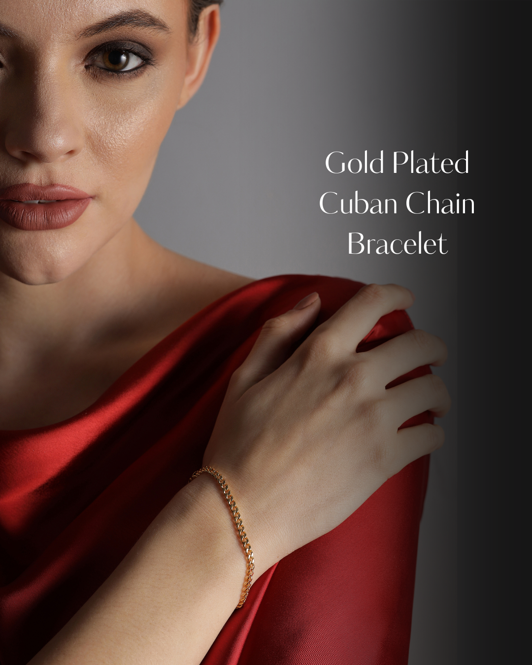 925 sterling silver, gold plated braclet cuban link chain style