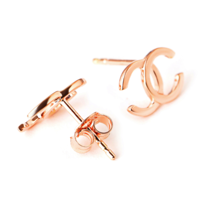 infinity shape earrings rose gold