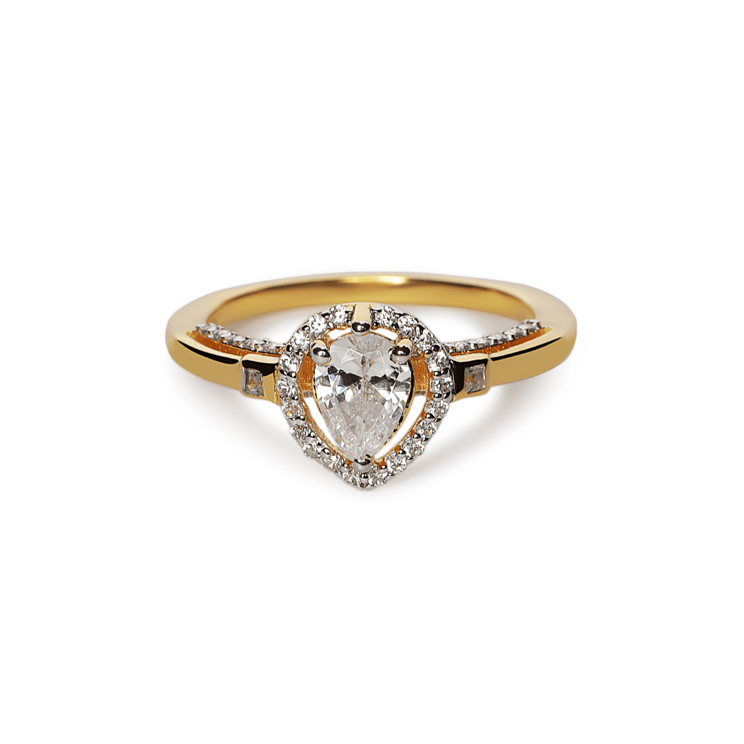 Premium Zirconnia(69) Dainty Drop Ring - Image 1