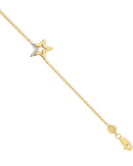 star embedded in a gold chain