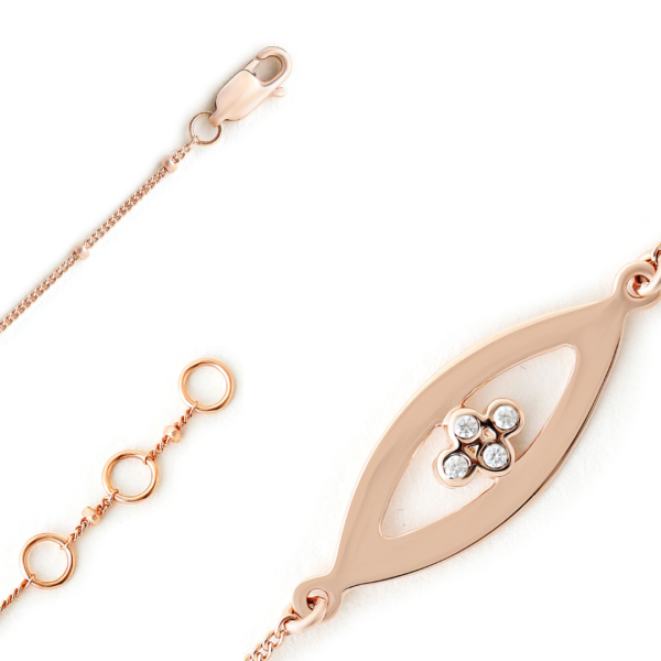 rose gold plated 925 silver bracelet