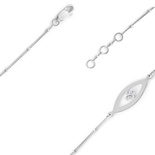 rhodium plated silver bracelet