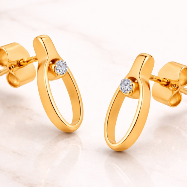 gold plated silver earrings