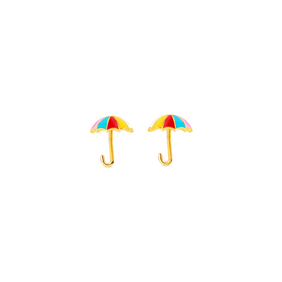 Shaped earrings for kids, crafted in 925 sterling silver with a gold finish. Perfect playful accesso.