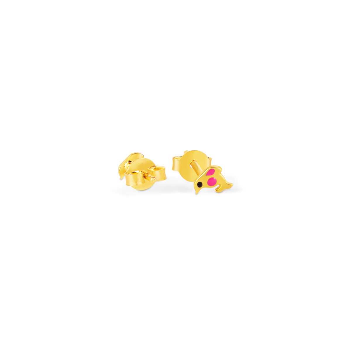 Plated sterling silver bird earrings for kids, perfect for adding a cute touch to any child's jewelr.