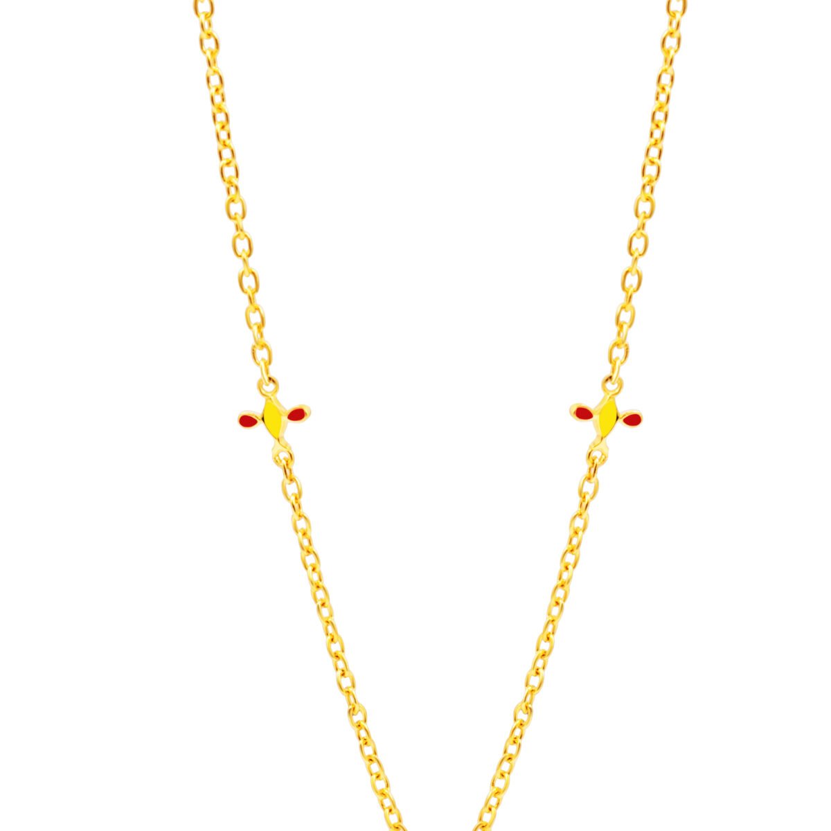 Hot Air Balloon Necklace in gold-tone finish.