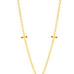 Hot Air Balloon Necklace in gold-tone finish.