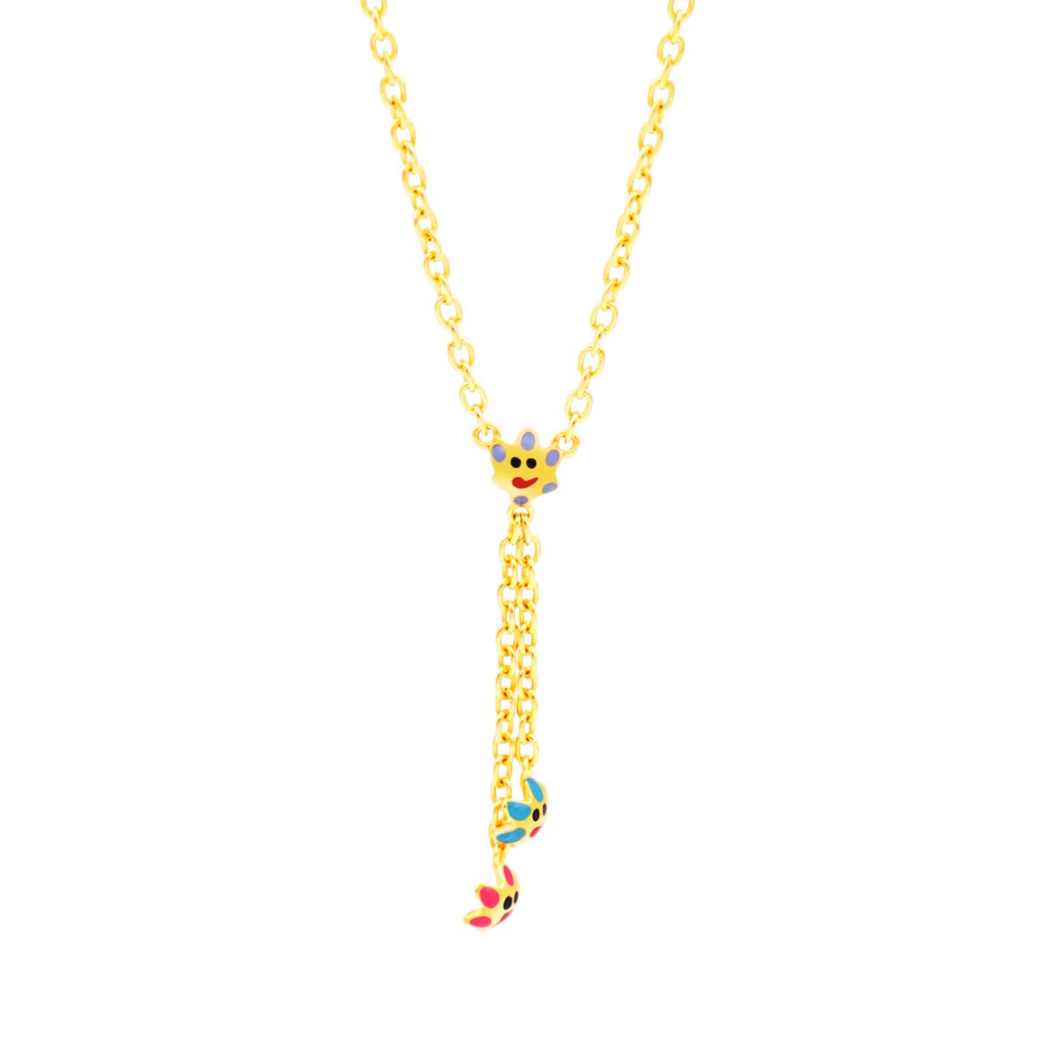 Plated star and whale pendant necklace for children, perfect for everyday wear and special occasions.
