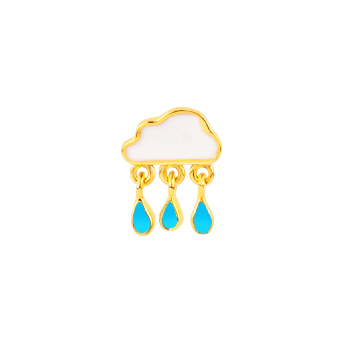 Shaped earrings with blue teardrop accents, perfect for children and teens. Crafted in 925 sterling.