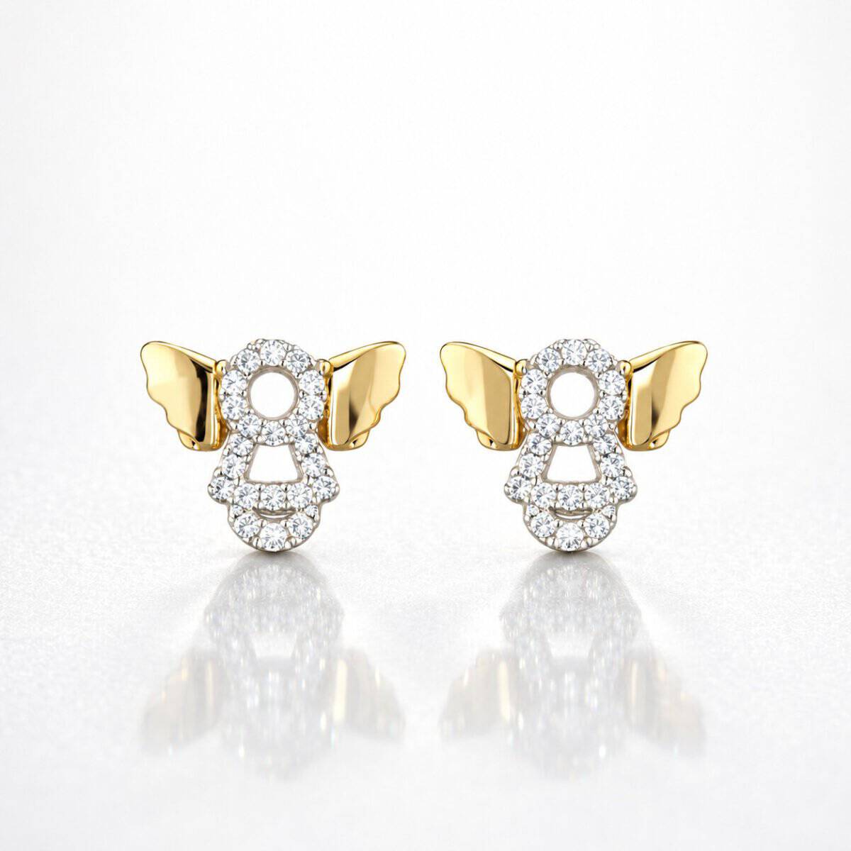 Kids- Gold Angel Earrings - Image 1