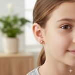 Cute snail-shaped earrings for kids in gold and pink accents.