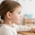 Adorable sea shell earrings in 925 sterling silver, perfect for kids and young girls. Elegant, minim.