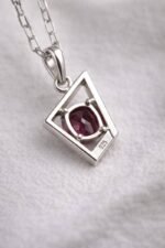 Ruby Precious Gemstone Pendant with Chain - Image 3