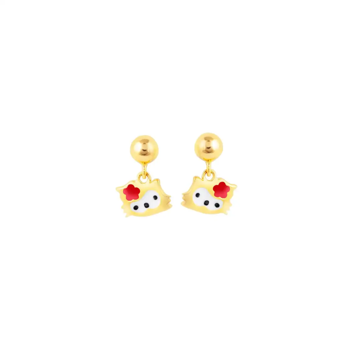 Kids 925 SILVER Jewelry Set - Little Kitten Dangles with Necklace - Image 4