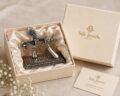 Silver jewelry piece in luxurious gift box for women and teens.
