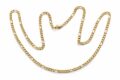 Gold chain necklace with a classic link design for women and teens.