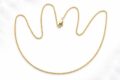 Delicate gold chain necklace with fine links for women and teens.