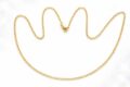 Delicate gold chain necklace with lobster clasp for women and teens.