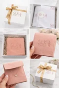 White jewelry gift box with gold ribbon and SILKJEWELS logo.