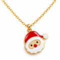 Gold chain with Santa Claus charm pendant.