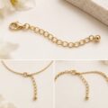 18K gold plated 925 sterling silver chain extender