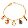 Gold Christmas Charms Candy Bracelet – 925 Sterling Silver | Christmas Gift for Her - Image 5