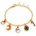 Gold Christmas Charms Candy Bracelet – 925 Sterling Silver | Christmas Gift for Her - Image 6