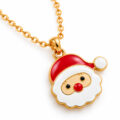 Gold Santa Claus pendant on chain.