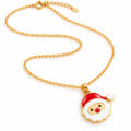 Gold-plated 925 silver Christmas Santa pendant necklace.