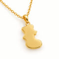 Gold Santa Hat Necklace pendant in 925 sterling silver.