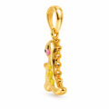 Gold alligator charm pendant with colorful accents for women and kids.